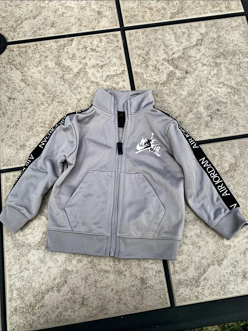 Nike Air Jordan Jumpman Full Zip Track Jacket Gray/Black Size 12-Month